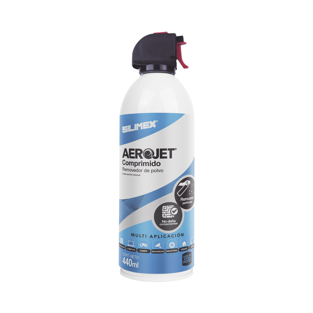 [AEROJET-440] Removedor de polvo y residuos (aire comprimido) para limpieza de equipos electrónicos, 440 ml