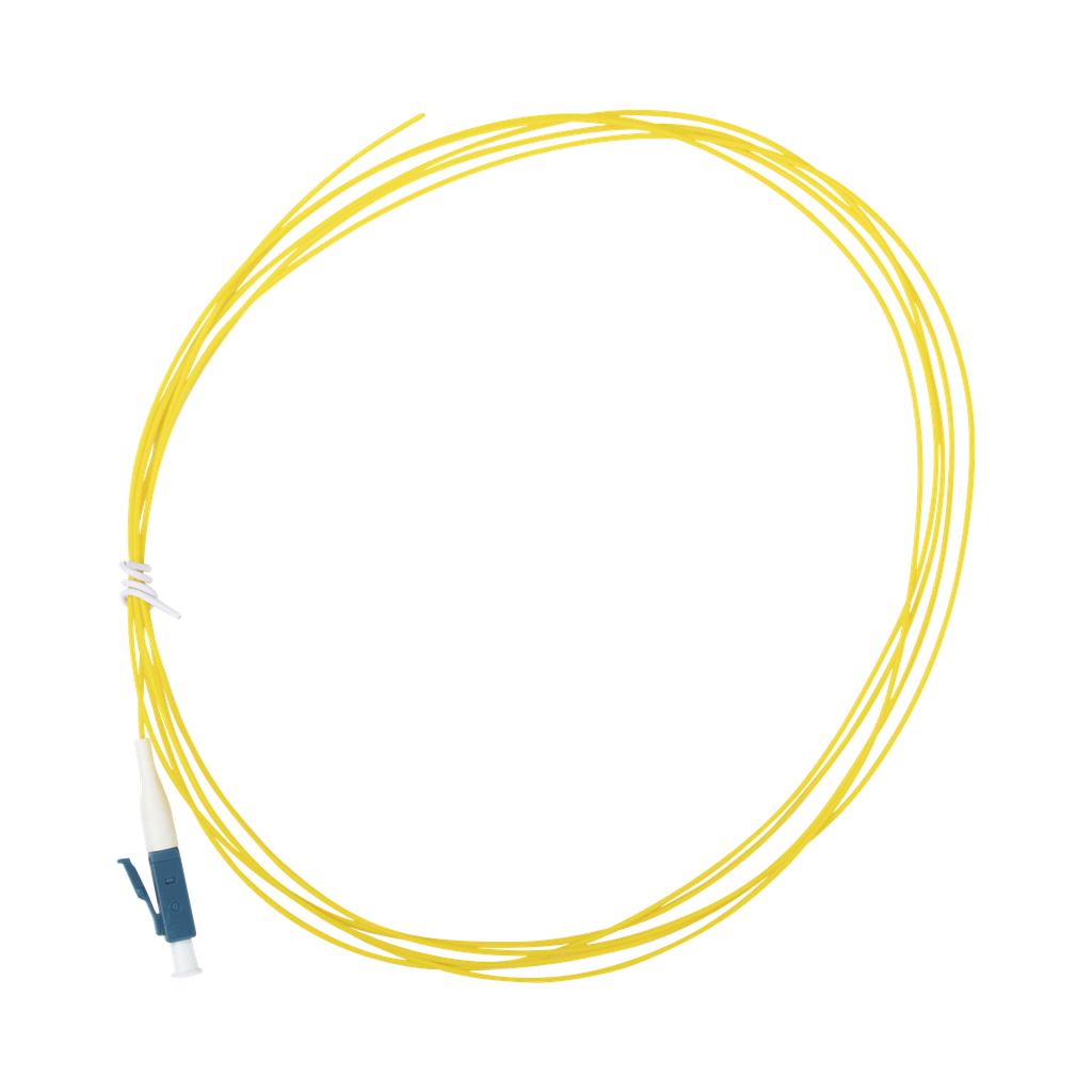 Pigtail de Fibra Óptica Monomodo LC/UPC, simplex de 2 metros