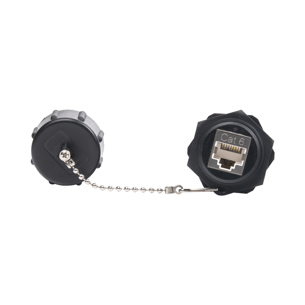 [LP-C6WP-CP] Acoplador Industrial RJ45-RJ45 Categoría 6 Blindado IP67 (Waterproof)