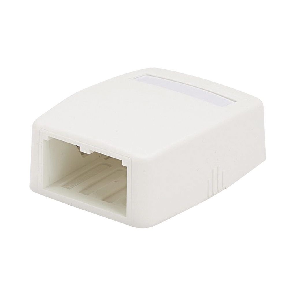[CBXQ2IW-A] Caja de Montaje en Superficie, Para 2 Módulos Mini-Com, Color Blanco Mate