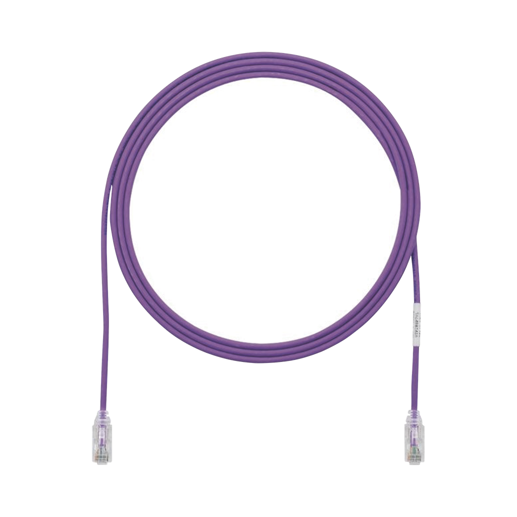 Cable de Parcheo TX6, UTP Cat6, Diámetro Reducido (28AWG), Color Violeta, 12ft