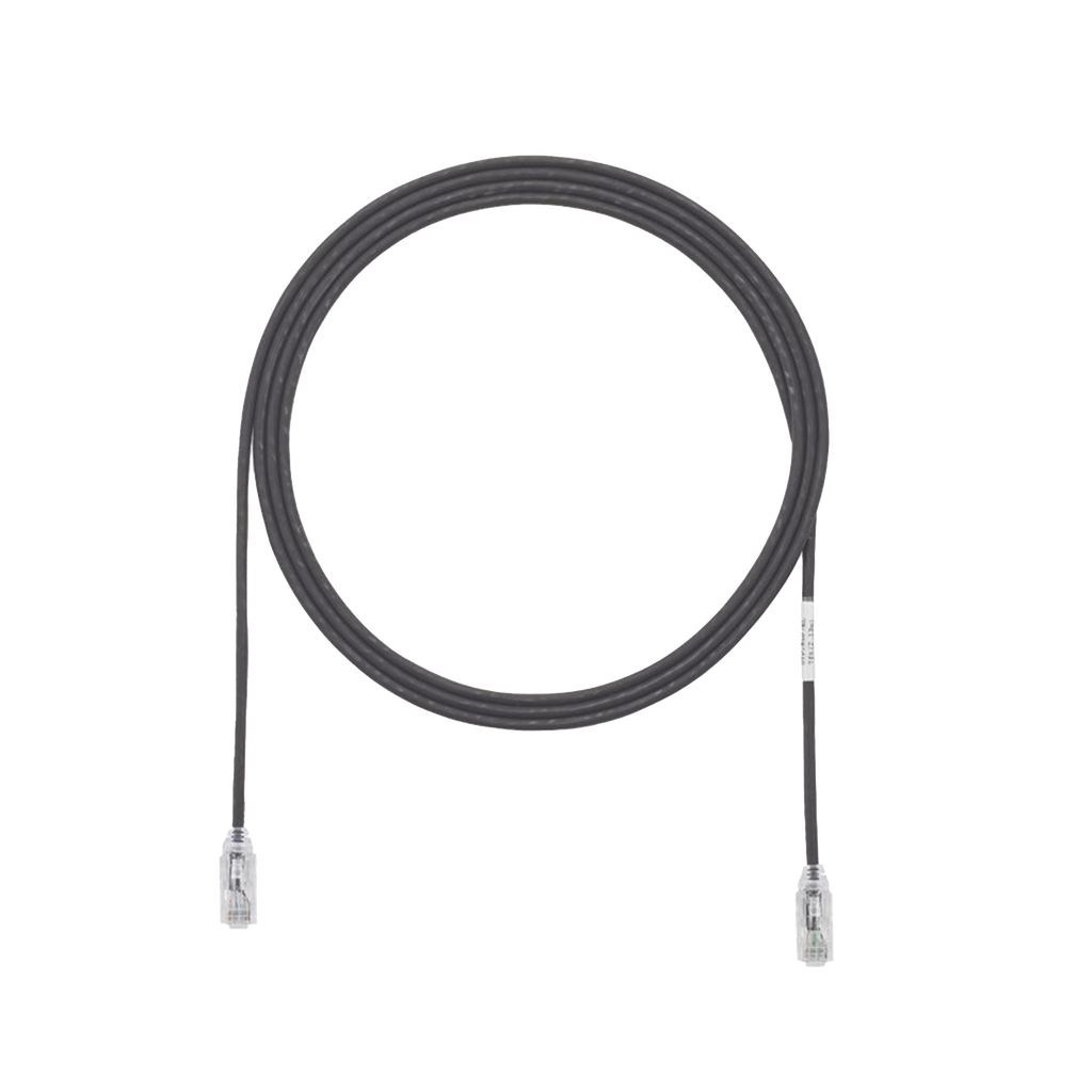 Cable de Parcheo TX6, UTP Cat6, Diámetro Reducido (28AWG), Color Negro, 15 ft