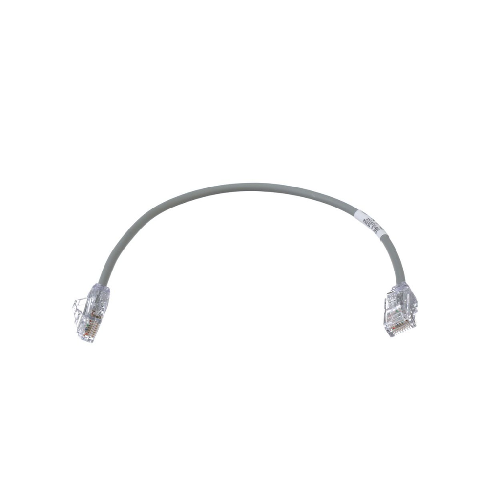[UTP28SP1GY] Cable de Parcheo TX6, UTP Cat6, Diámetro Reducido (28AWG), Color Gris, 1ft