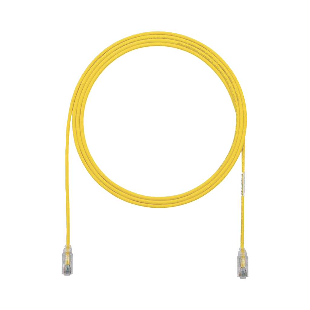 [UTP28SP1YL] Cable de Parcheo TX6, UTP Cat6, Diámetro Reducido (28AWG), Color Amarillo, 1ft