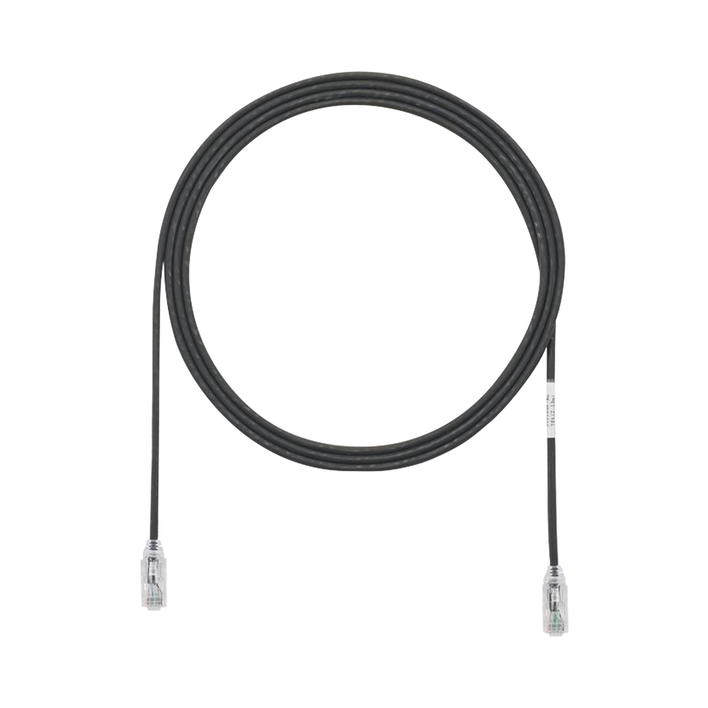 Cable de Parcheo TX6, UTP Cat6, Diámetro Reducido (28AWG), Color Negro, 7ft
