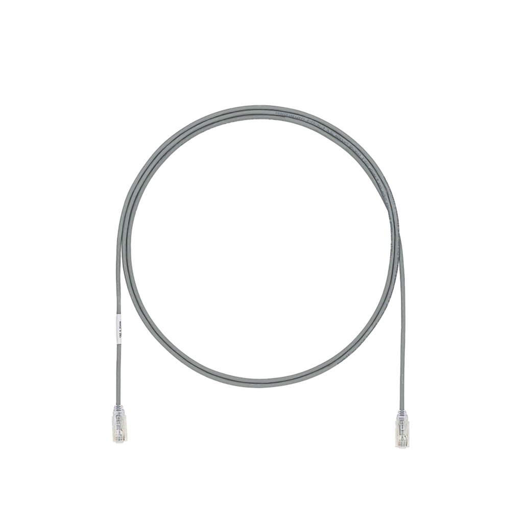 Cable de Parcheo UTP Cat6A, CM/LSZH, Diámetro Reducido (28AWG), Color Gris, 15ft
