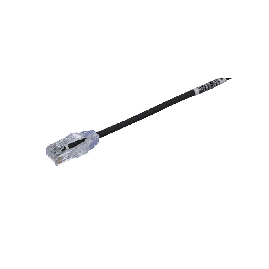 [UTP28X1BL] Cable de Parcheo UTP Cat6A, CM/LSZH, Diámetro Reducido (28AWG), Color Negro, 1ft