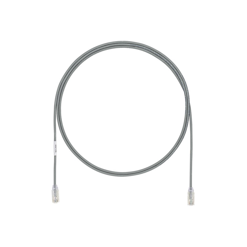 [UTP28X20GY] Cable de Parcheo UTP Cat6A, CM/LSZH, Diámetro Reducido (28AWG), Color Gris, 20 ft