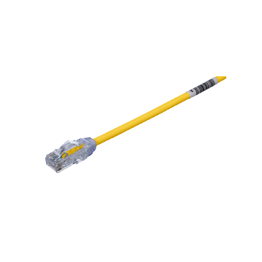Cable de Parcheo UTP, Cat6A, 24 AWG, CM, Color Amarillo, 22ft