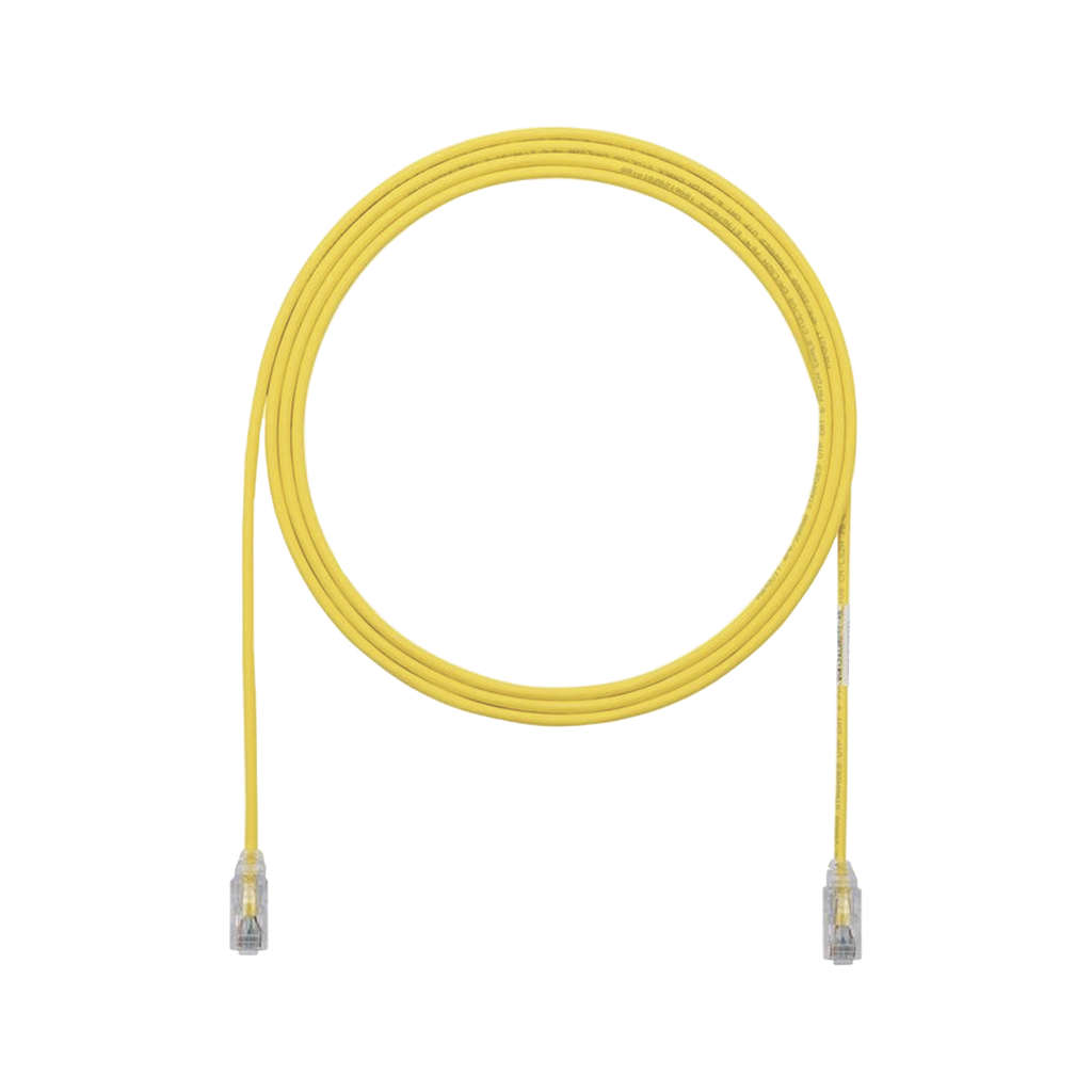 Cable de Parcheo UTP Cat6A, CM/LSZH, Diámetro Reducido (28AWG), Color Amarillo, 30ft