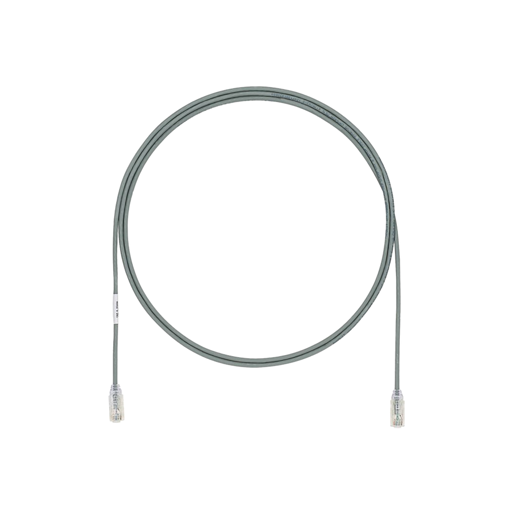 Cable de Parcheo UTP Cat6A, CM/LSZH, Diámetro Reducido (28AWG), Color Gris, 5ft