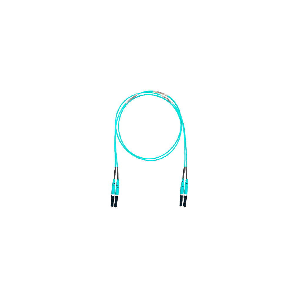 [FZ2ERLNLNSNM006] Jumper de Fibra Óptica Multimodo 50/125 OM4, LC-LC Duplex, OFNR (Riser), Color Aqua, 6 Metros