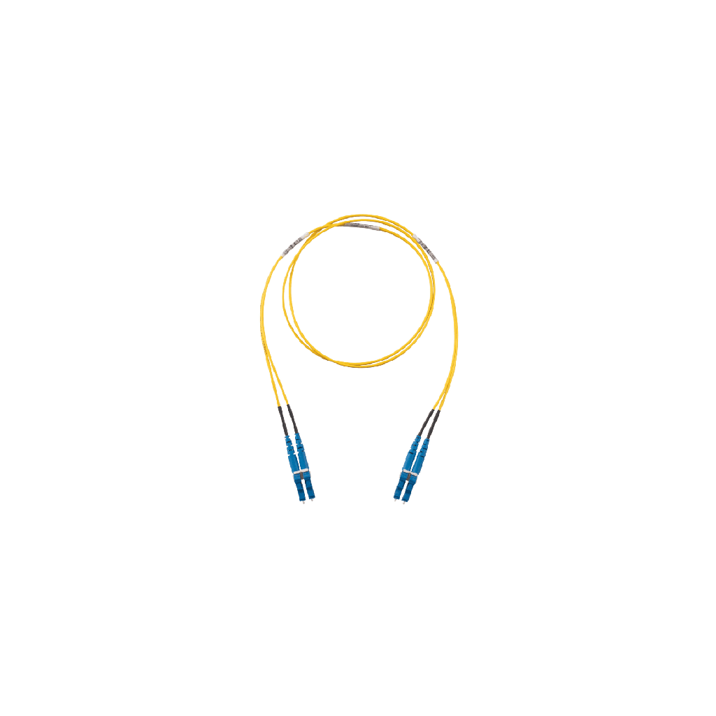 Jumper de Fibra Optica Monomodo 9/125 OS2, LC-LC Duplex, OFNR (Riser), Color Amarillo, 8 Metros