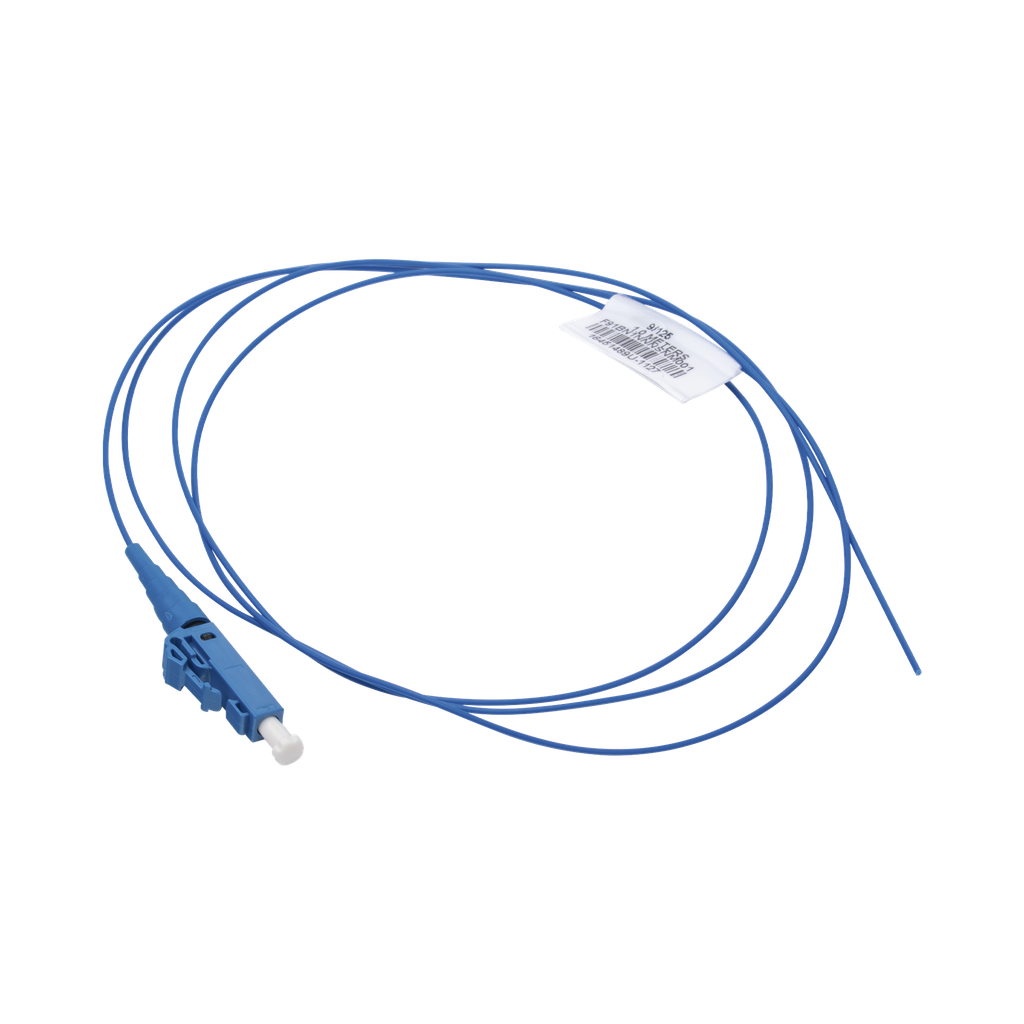 [F91BN1NNNSNM001] Pigtail de Fibra Óptica LC Simplex, Monomodo OS2 9/125, 900um, Color Azul, 1 Metro