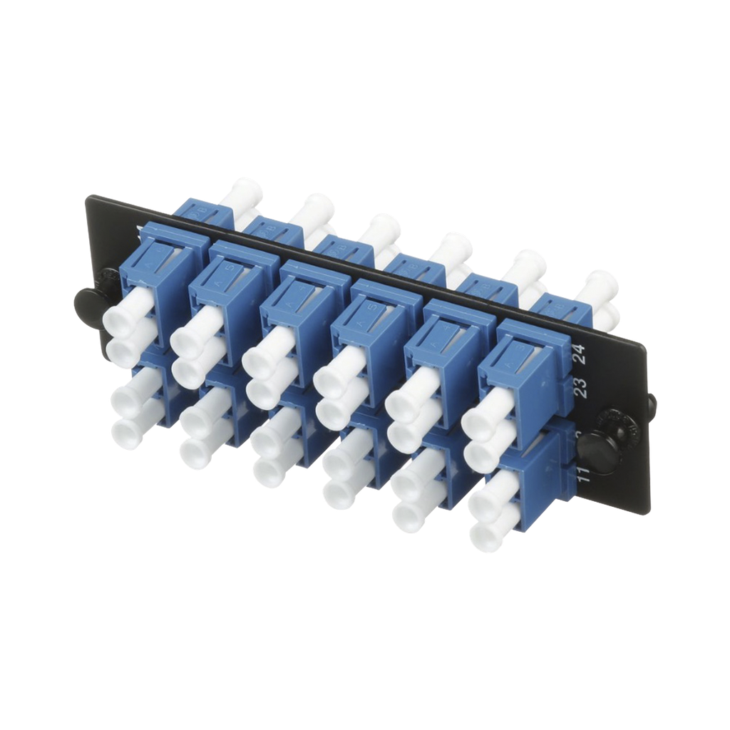 [FAP12WBUDLCZ] Placa Acopladora de Fibra Optica FAP, Con 12 Conectores LC Duplex (24 Fibras), Para Fibra Monomodo OS1/OS2, Color Azul