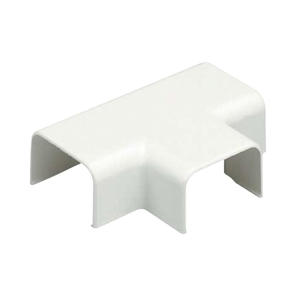 Conexión en T, para uso con canaleta LD3, material ABS, Color Blanco Mate