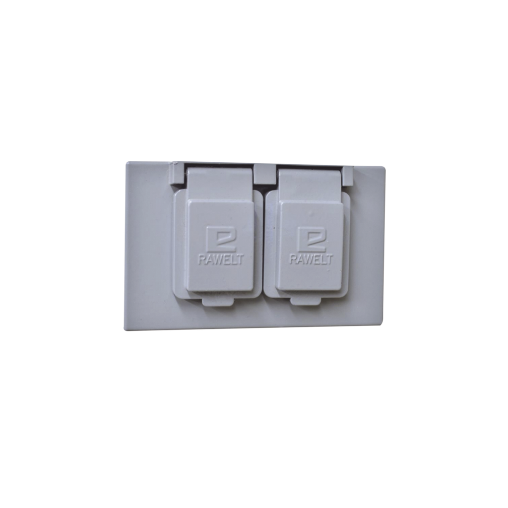 [TR-0611] Tapa Dúplex Horizontal con Contratapa / Auto-cierre de aluminio Tipo RR / Placa Intemperie