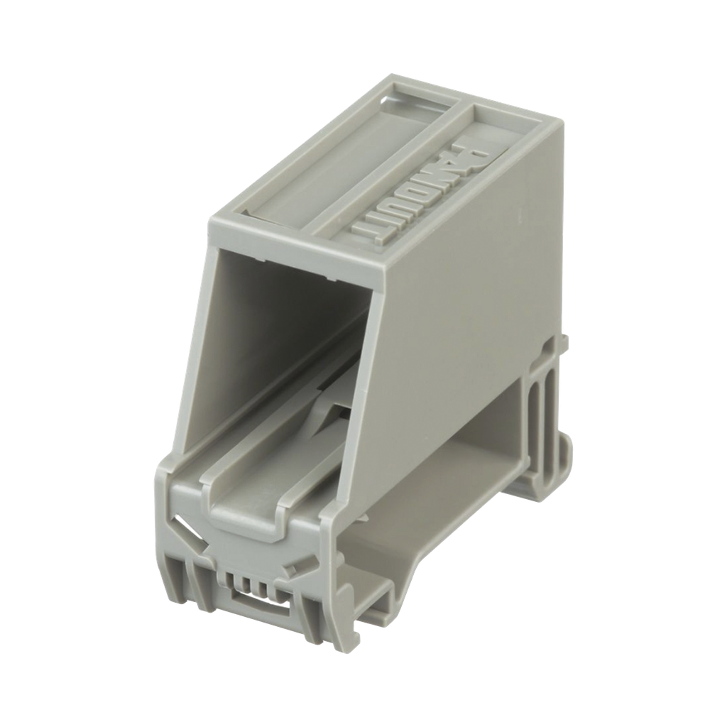 [CADIN1IG] Adaptador de 1 Puerto, Para Conectores Tipo Mini-Com, Montaje en Riel Din Estándar de 35mm, Color Gris Internacional