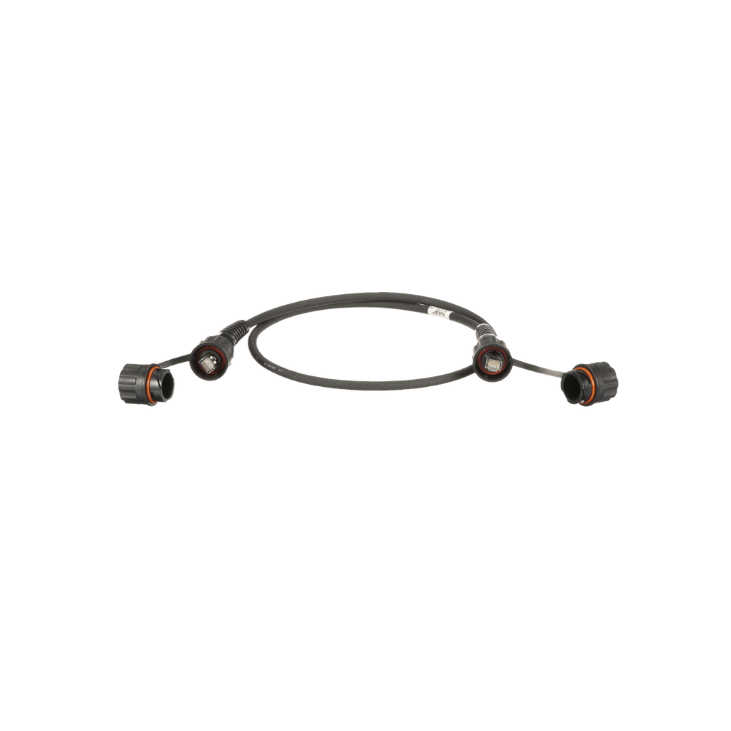 [ISTP6X1MBL] Patch Cord Cat6A IndustrialNet, Blindado S/FTP, Con Plug Industrial y Tapa en Cada Extremo, 1 Metro