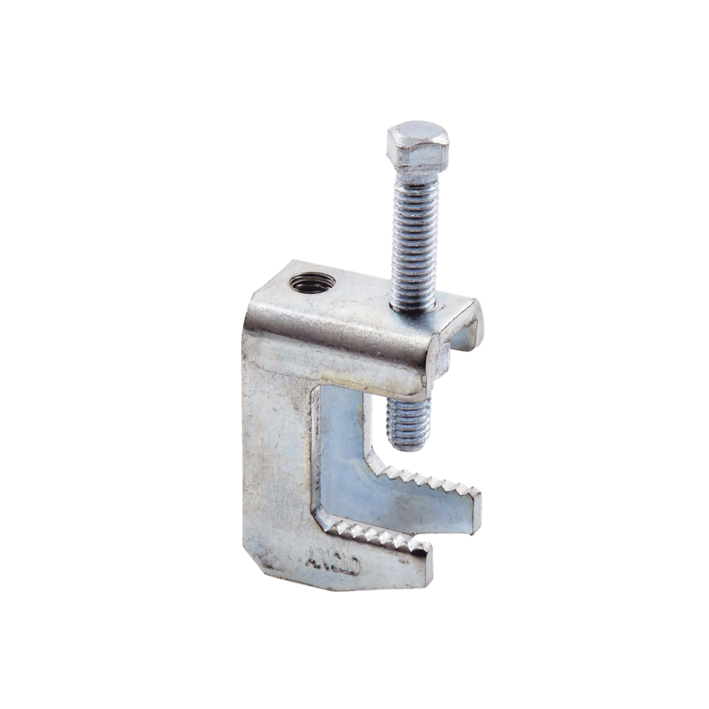 Mordaza Acero Fija barras de 1 1/4, para varilla roscada de 3/8.