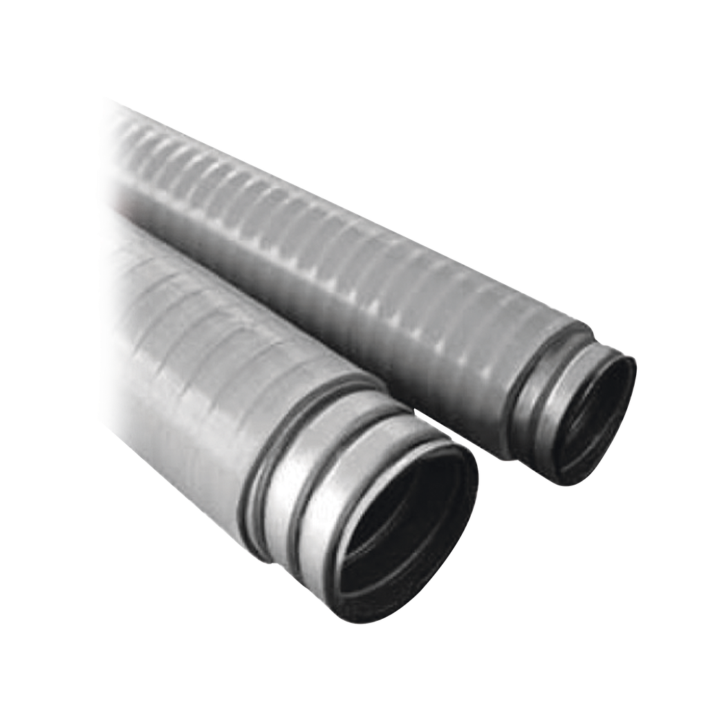 Tubo Flexible tipo Liquidtight de 2 1/2 (63 mm). Acero + Forro PVC. Rollo de 10 Metros.