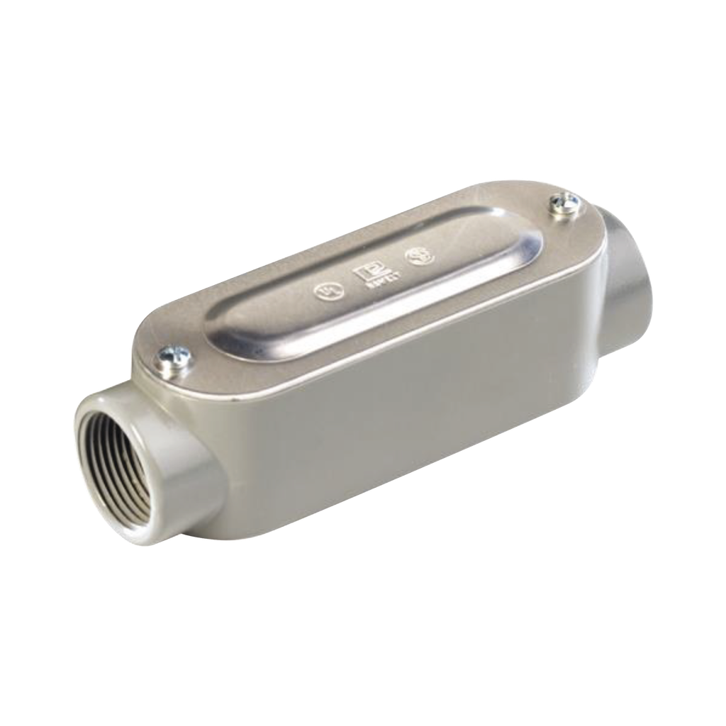 Caja oval roscada tipo C de 1 1/4 (31.8 mm) Incluye tapa y tornillos.