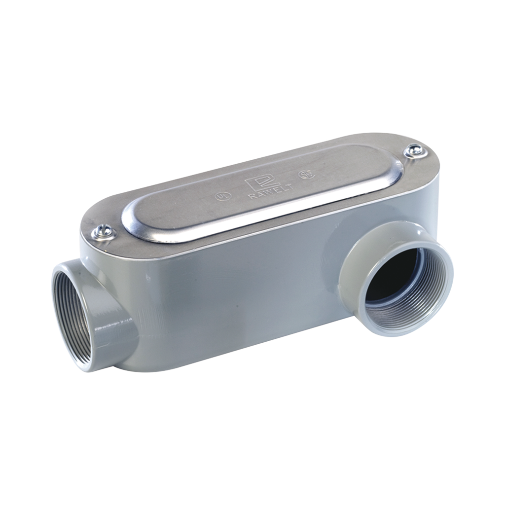 Caja Oval Roscada tipo LL de 3 larga (76.2  mm) / Incluye tapa y tornillos.