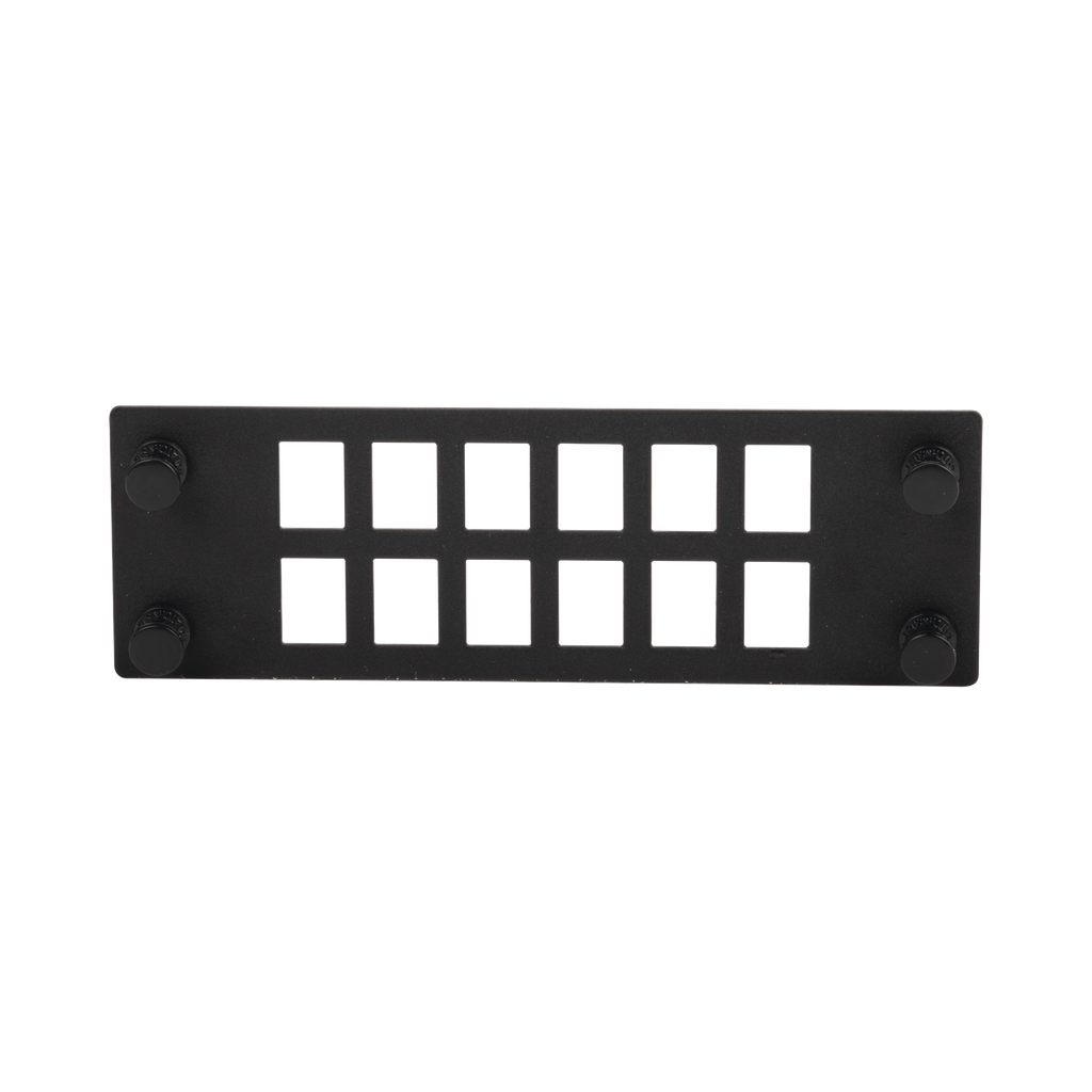 [FPONEAP12] Placa Para 12 Adaptadores de Fibra Óptica, Uso con Gabinetes FPONE3 y FPONE4