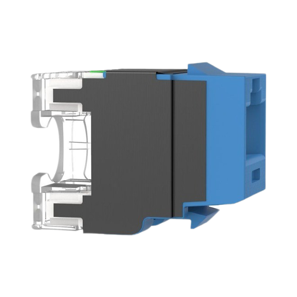 [NK6X88MBU] Conector Jack Estilo 110 (de Impacto), Tipo Keystone, Categoría 6A, de 8 posiciones y 8 cables, Color Azul
