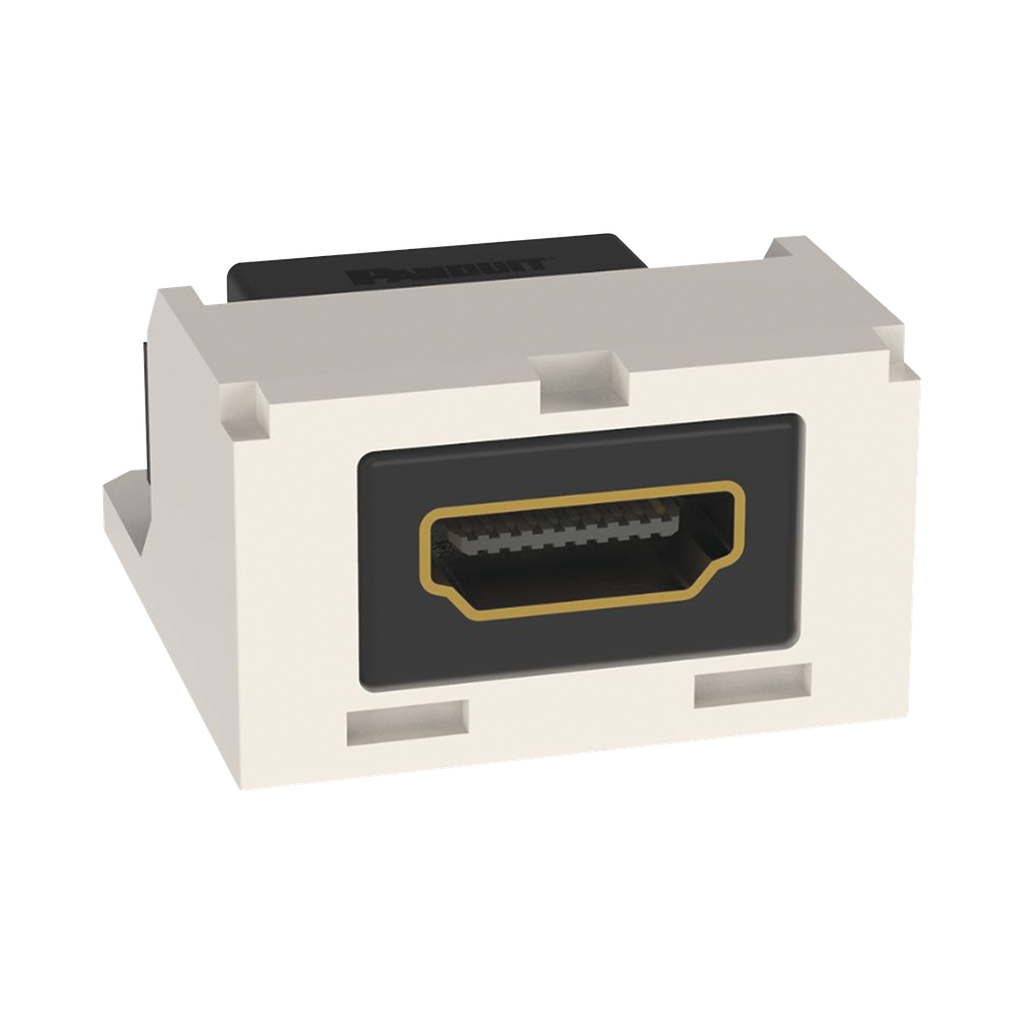 [CMHDMIIW] Módulo Acoplador HDMI 2.0, Hembra a Hembra Tipo-A, Categoría 2, Uso en 2 Puertos Mini-Com, Color Blanco Mate