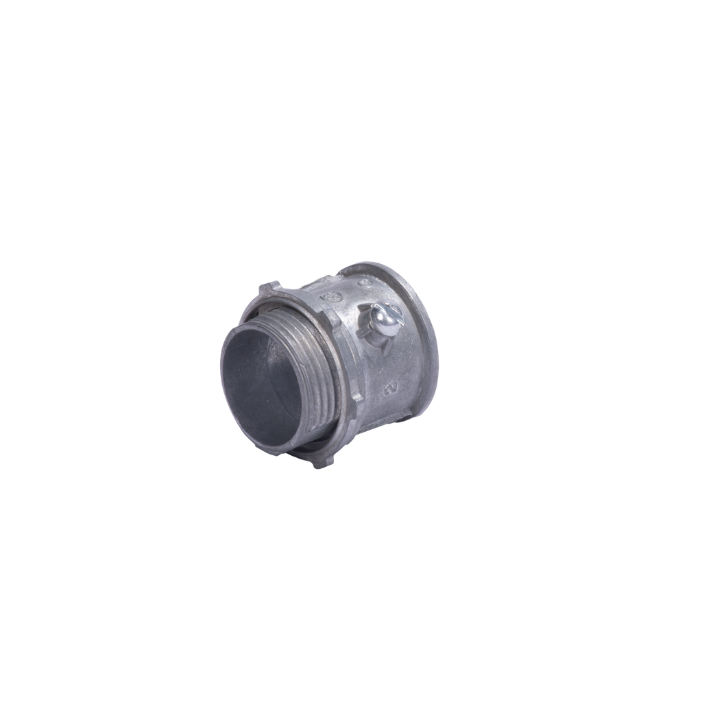 [JU-PD-100-CON] Conector 1 (25mm) pared delgada con tornillo tipo americano galvanizado etiqueta verde