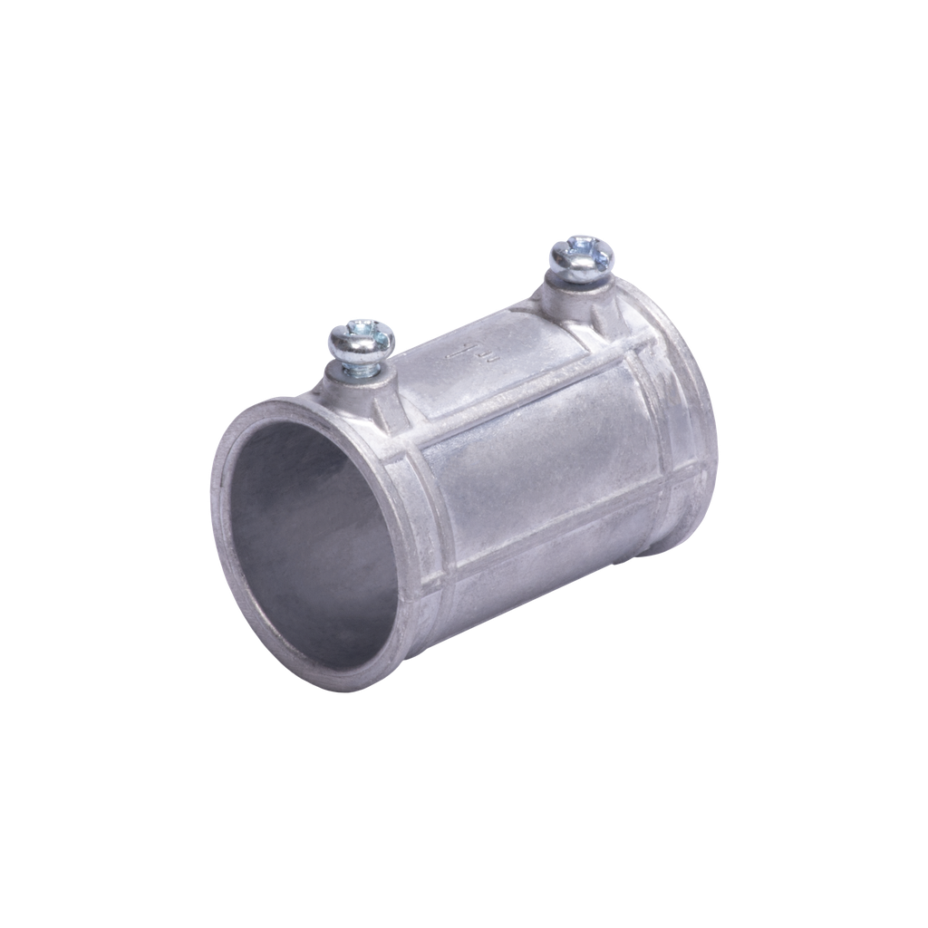 Cople 1 1/4 (32mm) con tornillo pared delgada galvanizado etiqueta verde