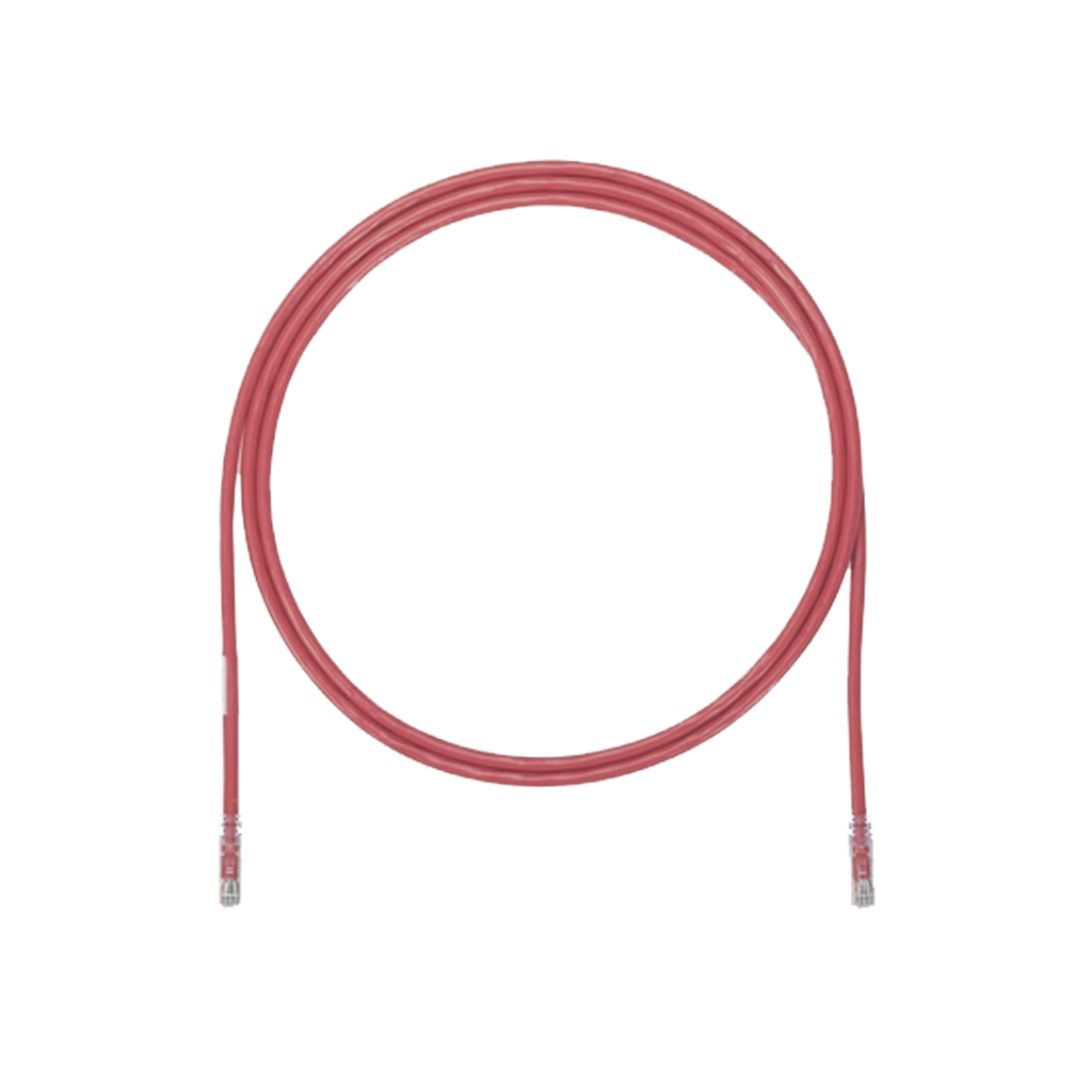 Cable de Parcheo UTP, Cat6A, 24 AWG, CM, Color Rojo, 17ft