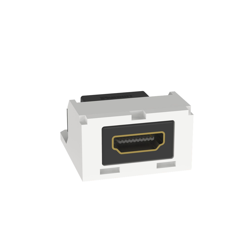 [CMHDMIAW] Módulo Acoplador HDMI 2.0, Hembra a Hembra Tipo-A, Categoría 2, Mini-Com, Color Blanco Ártico