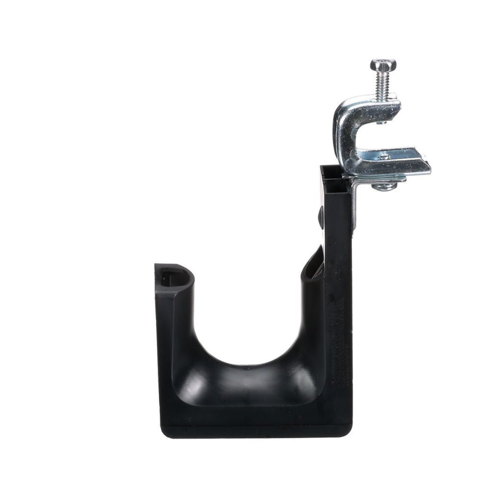 [JP2SBC50RB-L20] Sujetador STRONGHOLD tipo J (J-Hook), Con Abrazadera de Tornillo para Montaje, Hasta 46 Cables Cat6, Nylon 6.6, Color Negro, 1 pieza