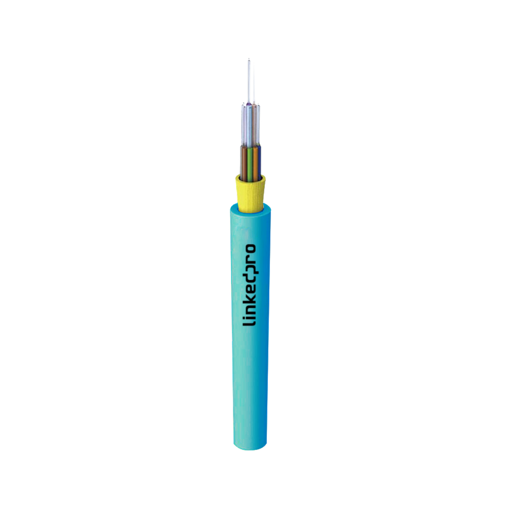 Cable de Fibra Óptica Multimodo OM3 50/125, 6 hilos, para Interior, Tight Buffer 900µm, OFNR Riser, Dieléctrica, Precio Por Metro ,(Hasta 2000 metros en un solo tramo de cable)