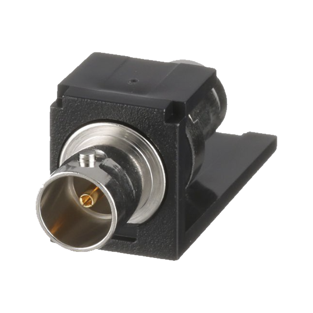[CMBA75BLY] Módulo Acoplador Coaxial Tipo BNC, Mini-Com, de 75 Ohms, Color Negro