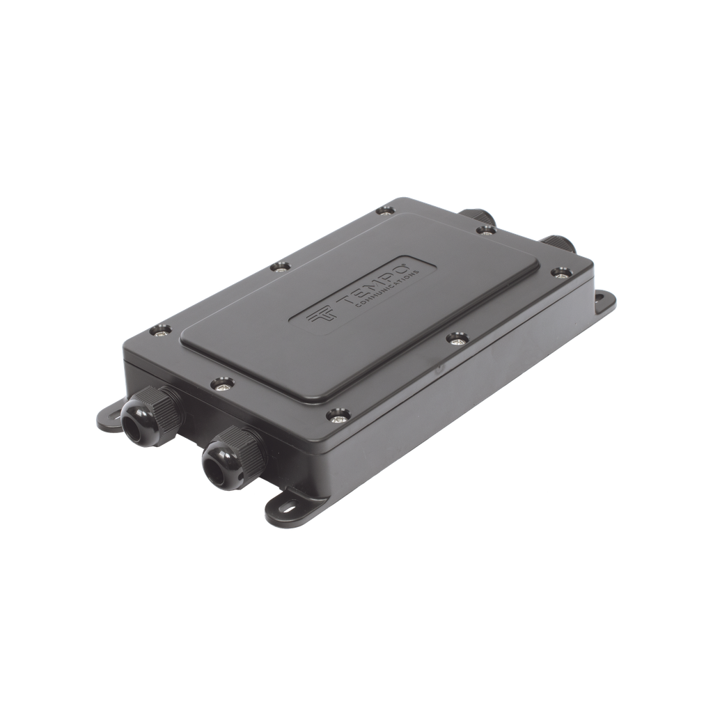 [DFE104] Cierre de Empalme Interior/Exterior para 12 fusiones, IP68, 4 puertos