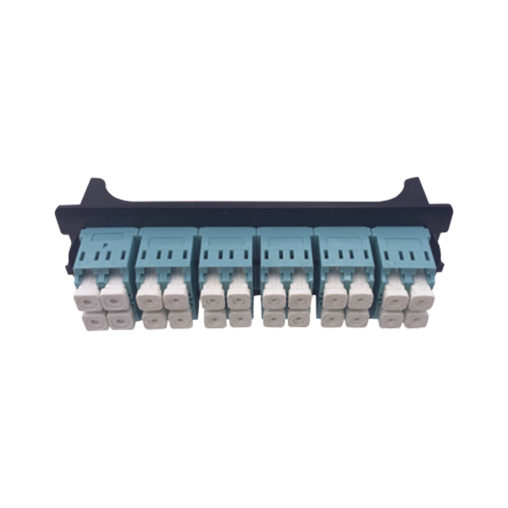 [LP-FO-LC-D12-MM] Placa acopladora para Distribuidor de Fibra Óptica LP-ODF-8024, incluye 12 acopladores LC Duplex Para fibra Multimodo