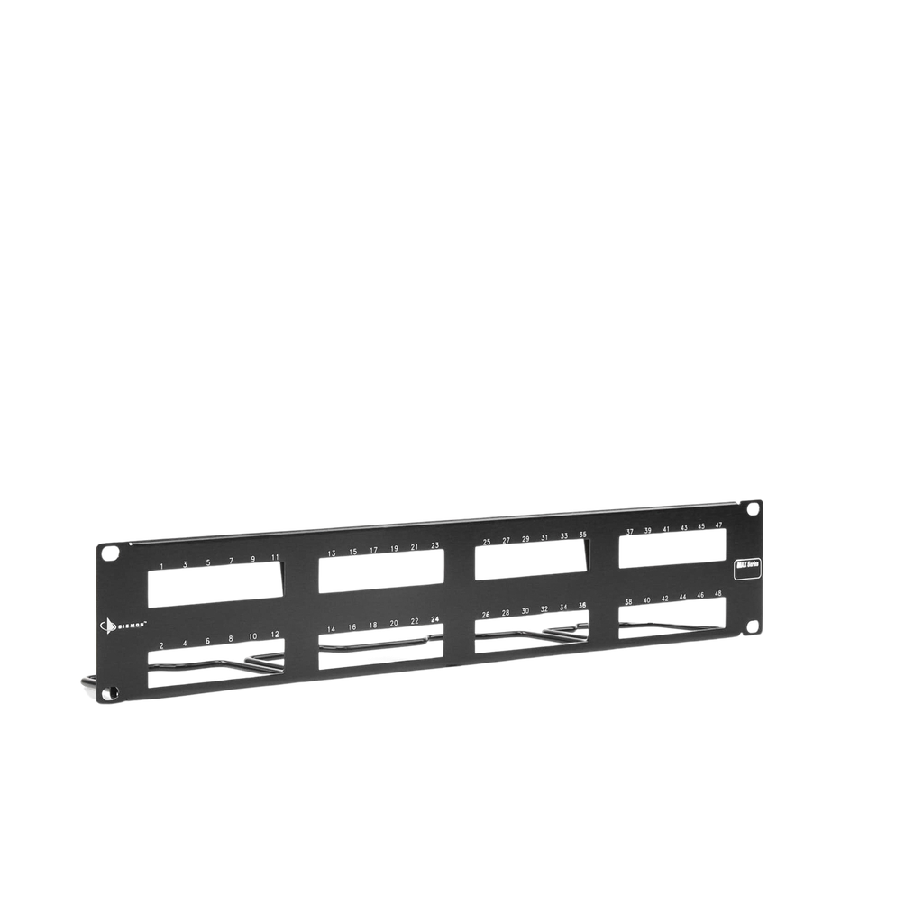 PATCH PANEL MAX VACIO ID VERTICAL UTP 48 PTOS PLANO 2U NEGRO