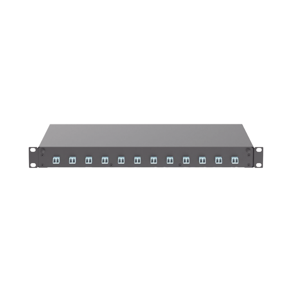 Distribuidor de Fibra Óptica, Con 12 Conectores LC Duplex (24 Fibras), Para Fibra Multimodo OM3/OM4, 1 UR