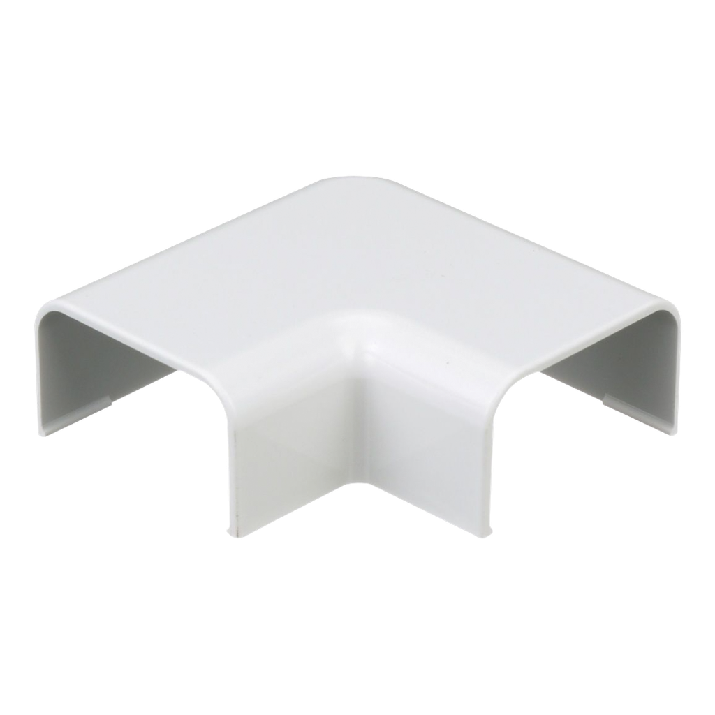 Conexión en ángulo recto L, para uso con canaleta LD10, material ABS, Color Blanco