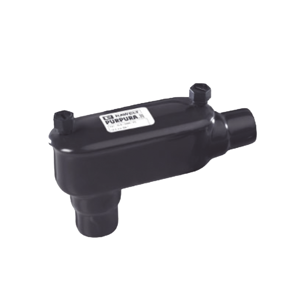 Caja Condulet tipo LB con recubrimiento exterior de PVC de 3/4 (19 mm).