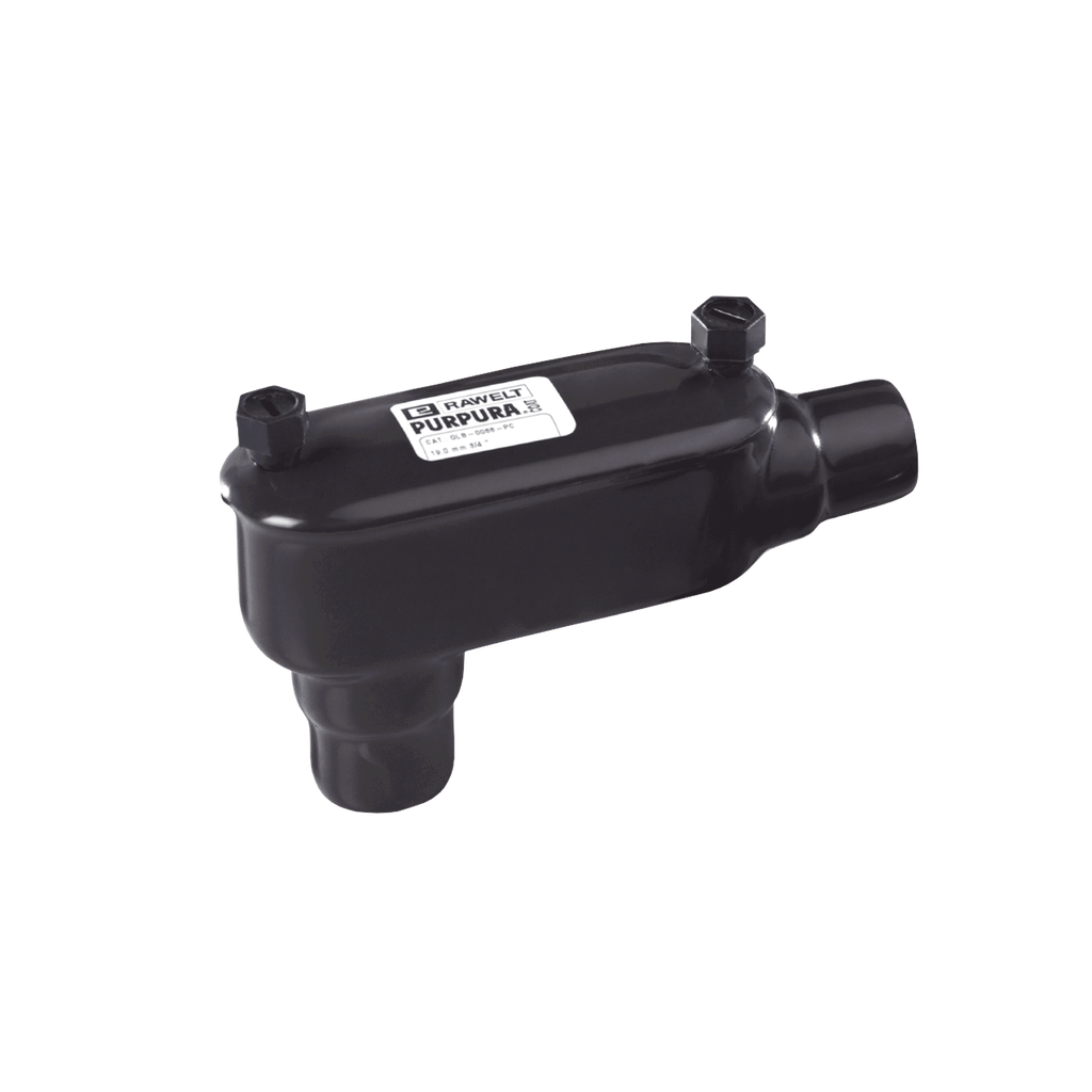 Caja Ovalada tipo LB con Recubrimiento Exterior de PVC de 1 1/4 (31.8 mm).