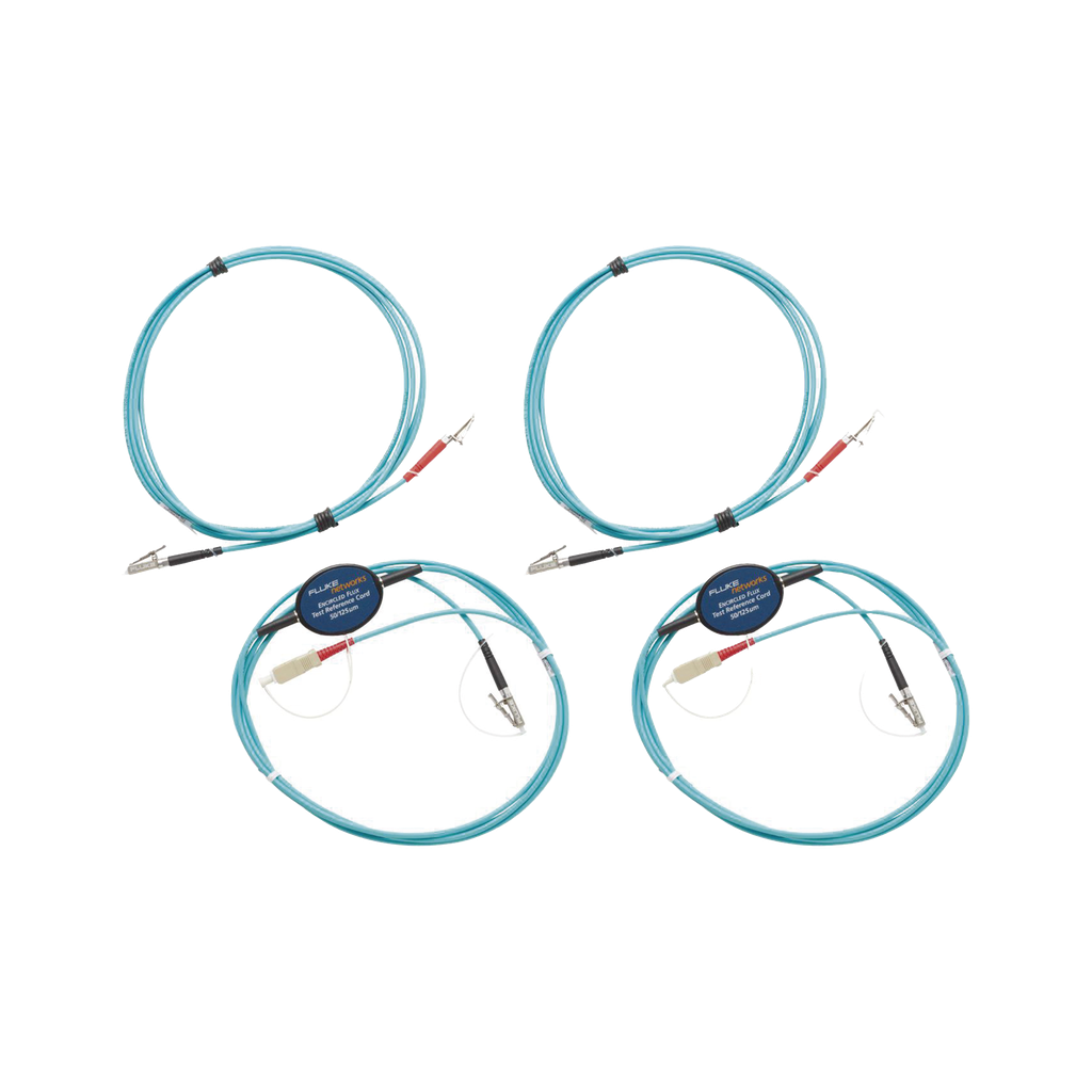 Kit de Cables de Referencia de Comprobación Multimodo CertiFiber® Pro, Para Fibras con Conectores LC de 50µm (2 SC/LC metálico, 2 LC/LC metálico), de 2 Metros