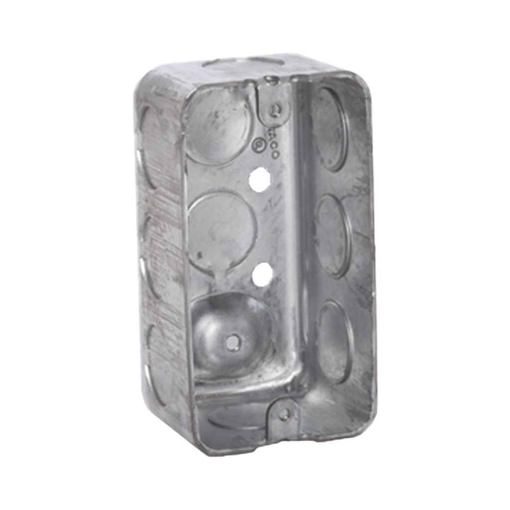 Caja (Chalupa) 4x2/ Profundidad 1-7/8/ 10 Entradas de 1/2/ Troquelada.