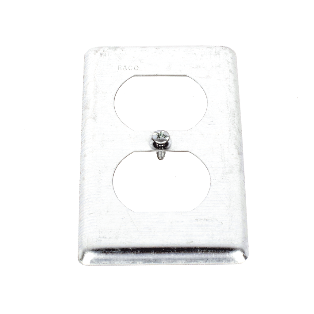 Tapa Metálica 4X2/ Para tomacorriente Duplex.