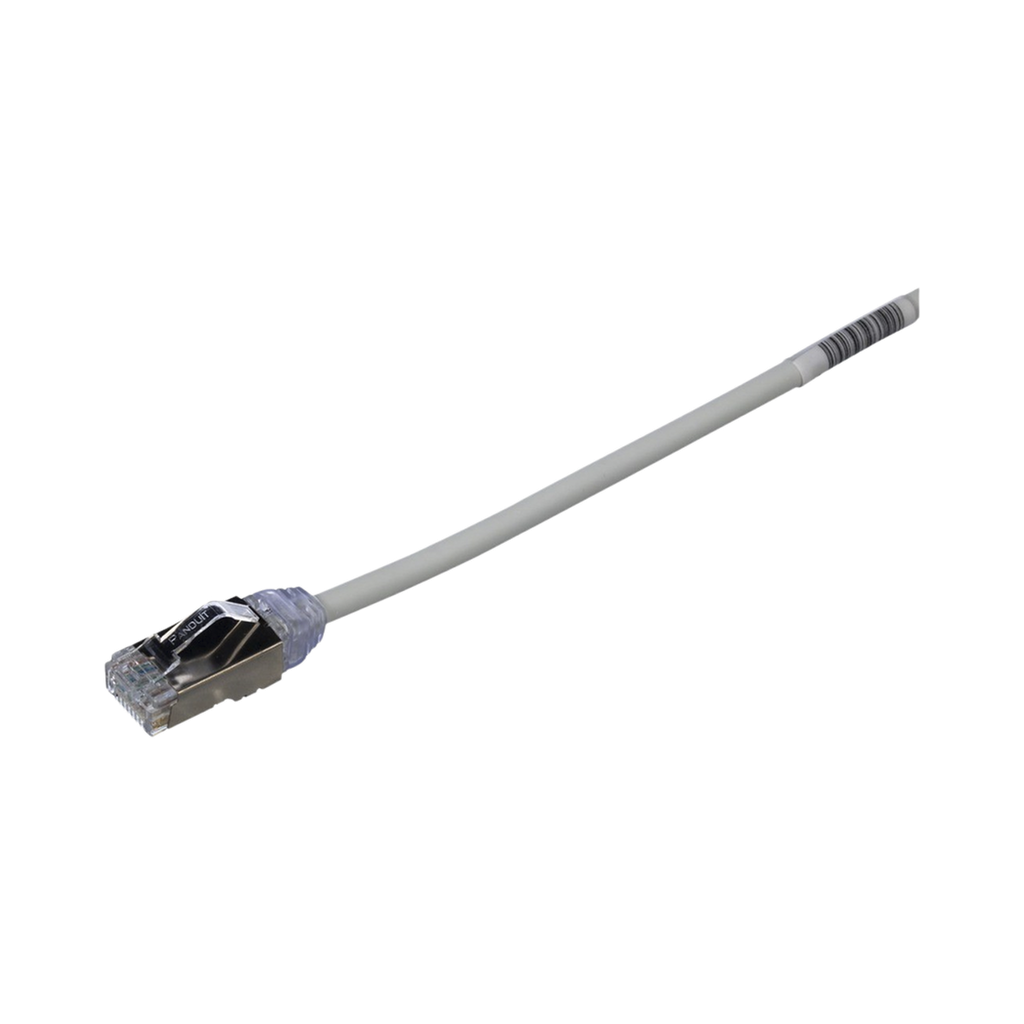 Patch Cord Cat6A, Diametro Reducido 28 AWG, Blindado S/FTP, CM/LS0H, 3 m, Color Gris