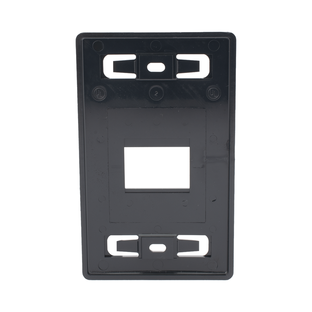 Placa de pared modular MAX, de 2 salida, Color Negro