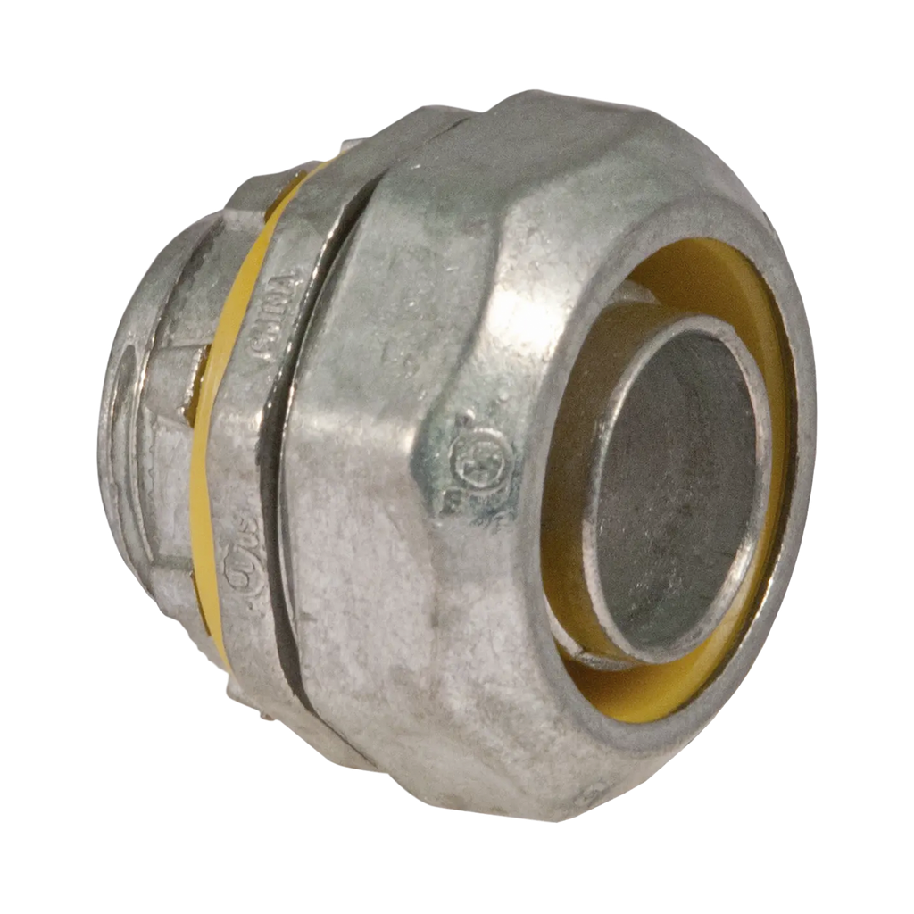 Conector recto metálico para tubería liquidtight de 1/2 (13 mm).